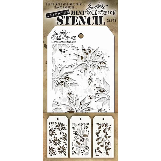 Stampers Anonymous Tim Holtz&#xAE; Mini Layered Stencil Set #19